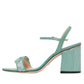 Green Sequin GG Marmont Mid Heeled Sandals Gucci