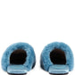 Interlocking G Faux Fur Slippers in Blue Gucci