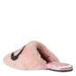 Interlocking G Faux Fur Slippers in Pink Gucci