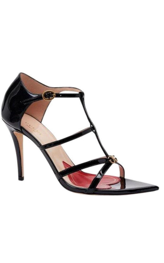 Jerry Patent Leather Cage Sandals Gucci