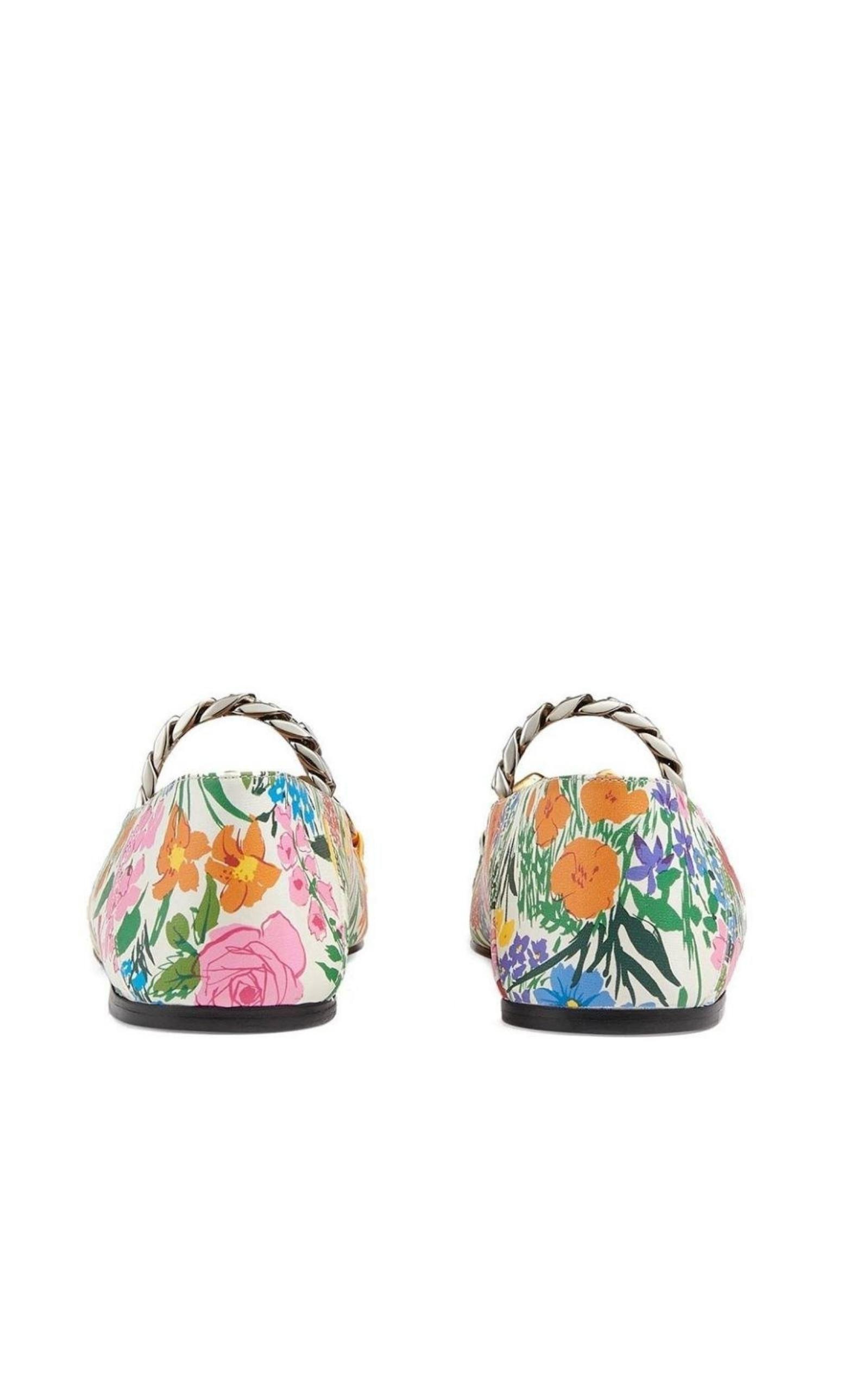 Ken Scott Floral Ballerina Shoes Gucci