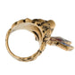 Lion Head Cross Charm Ring Gucci