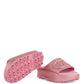 Gucci Miami GG-Embossed Glittered Rubber Slides - Runway Catalog