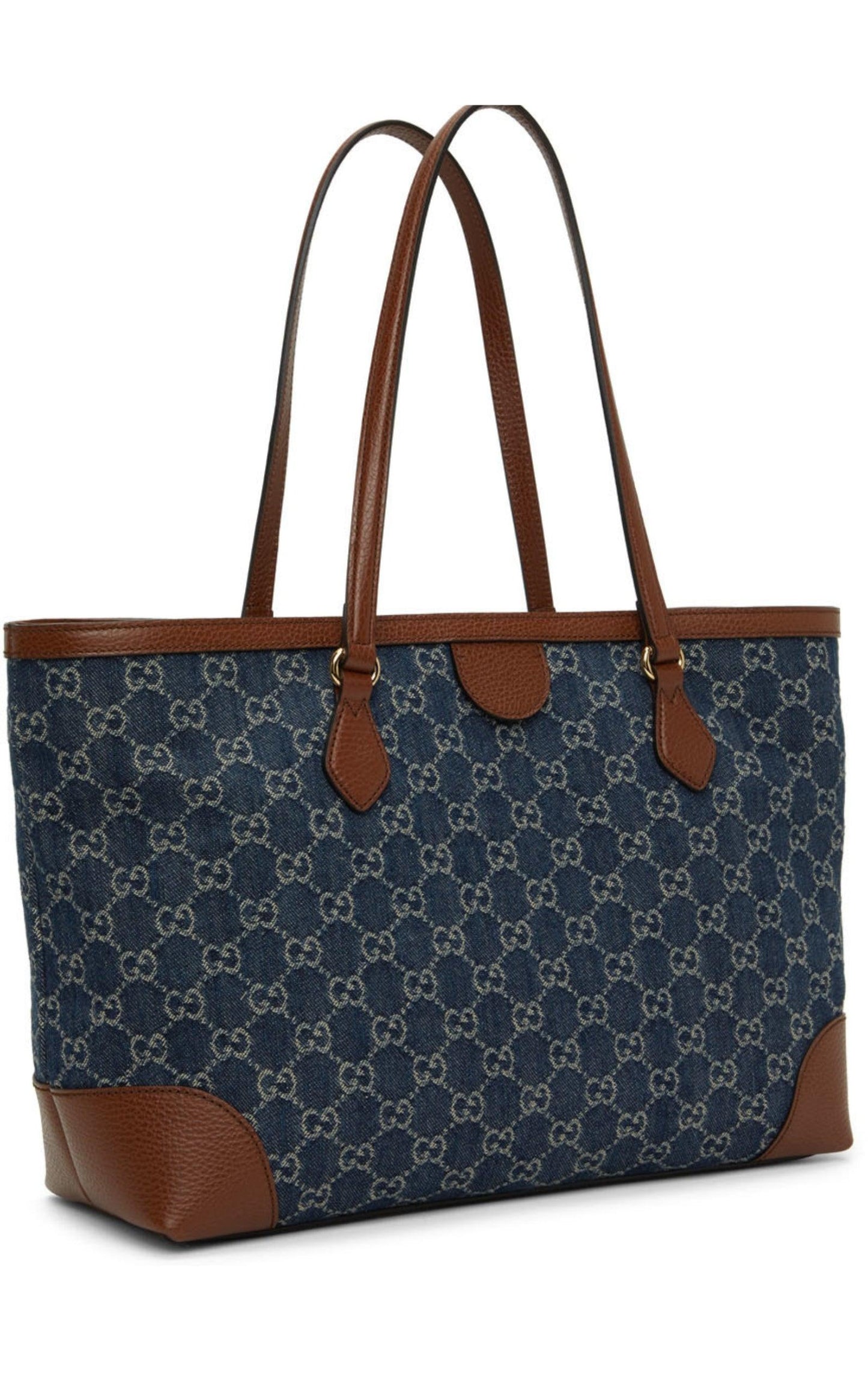 Gucci Ophidia GG Denim Medium Shopping Tote