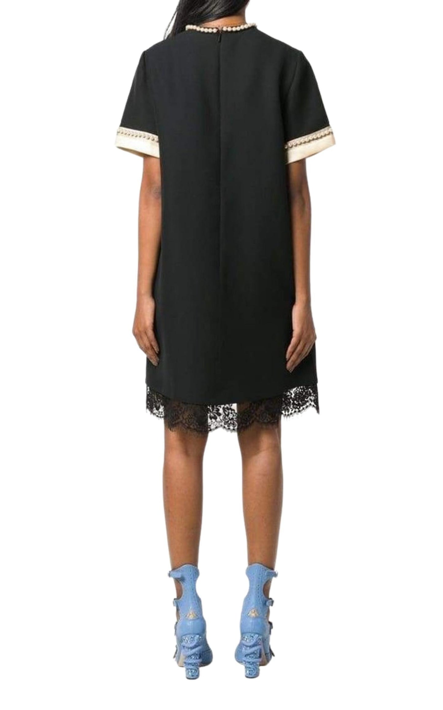 Pearl Embellished Shift Dress Gucci