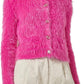 Pink Brushed Wool Cardigan Gucci