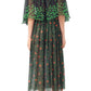 Printed Fil Coupe Cape Dress Gucci