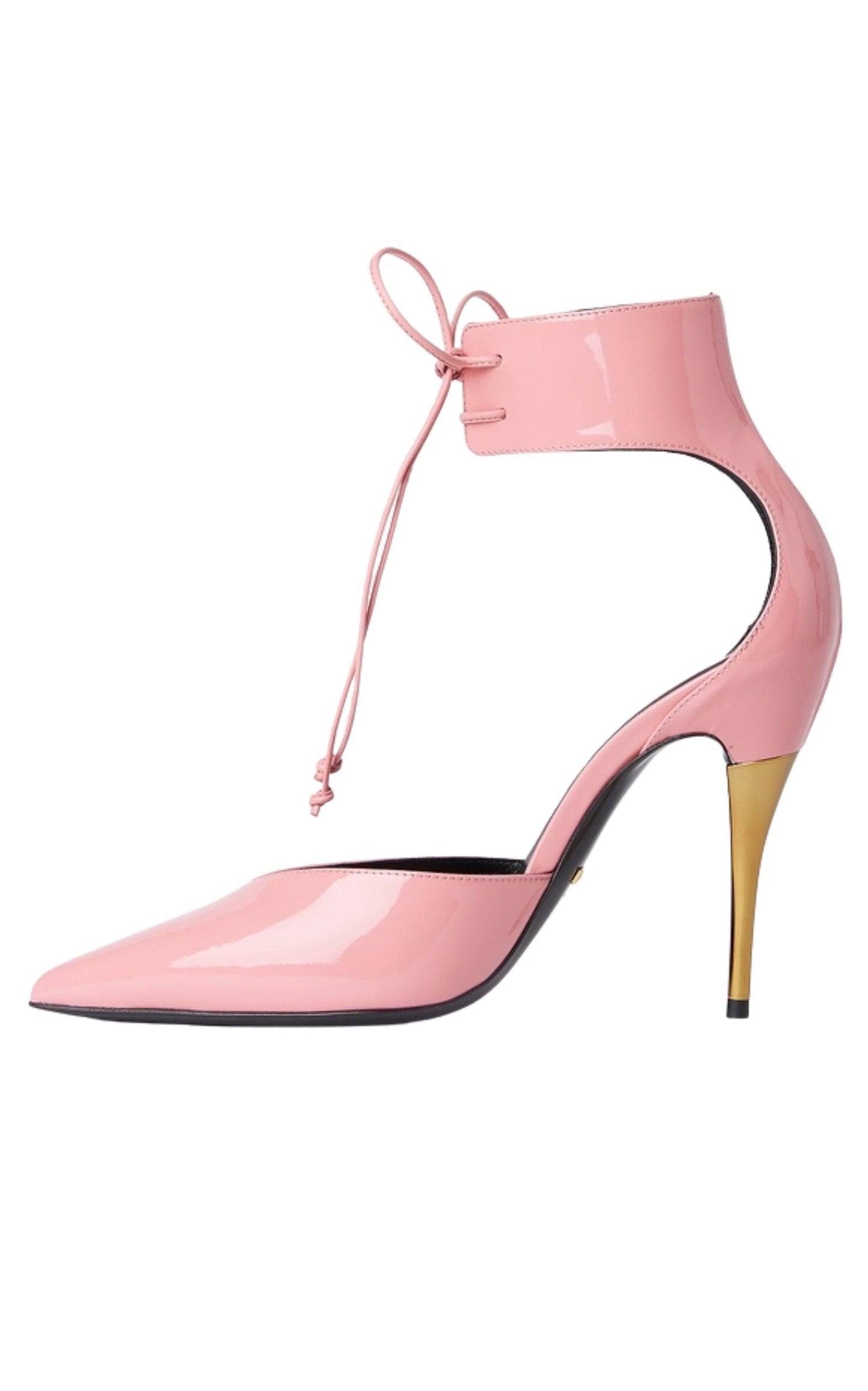 Gucci Priscilla Glossed-Leather Pumps