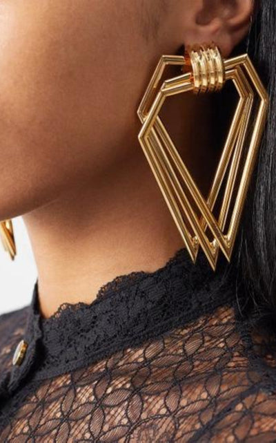 Stacked Triangle Clip-On Earrings Gucci