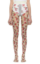 Strawberry Logo Horse-bit Tights Gucci