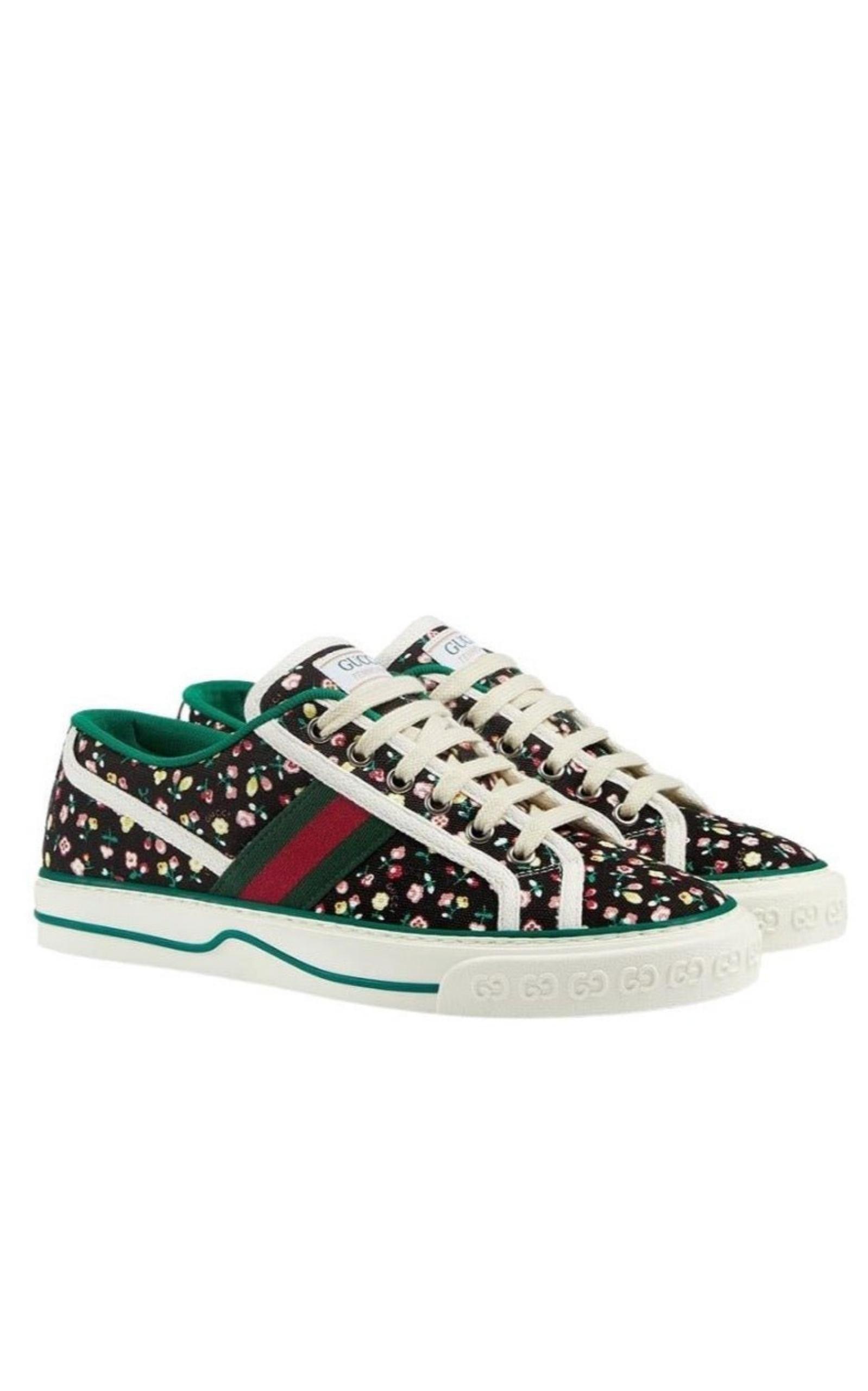 Tennis 1977 Floral Low Top Sneaker Gucci