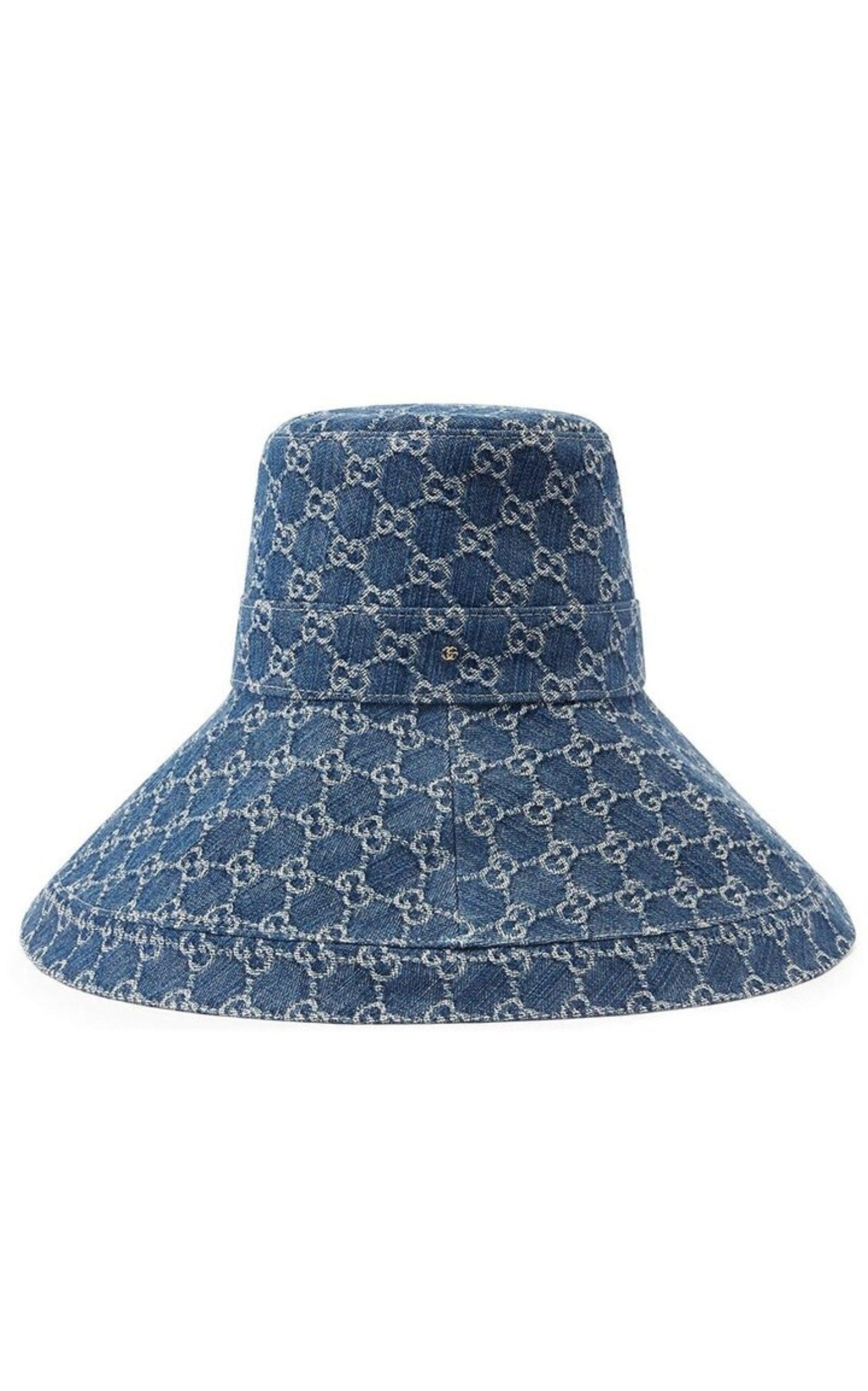 Gucci Wide brim Gg-jacquard Denim Bucket Hat - Runway Catalog