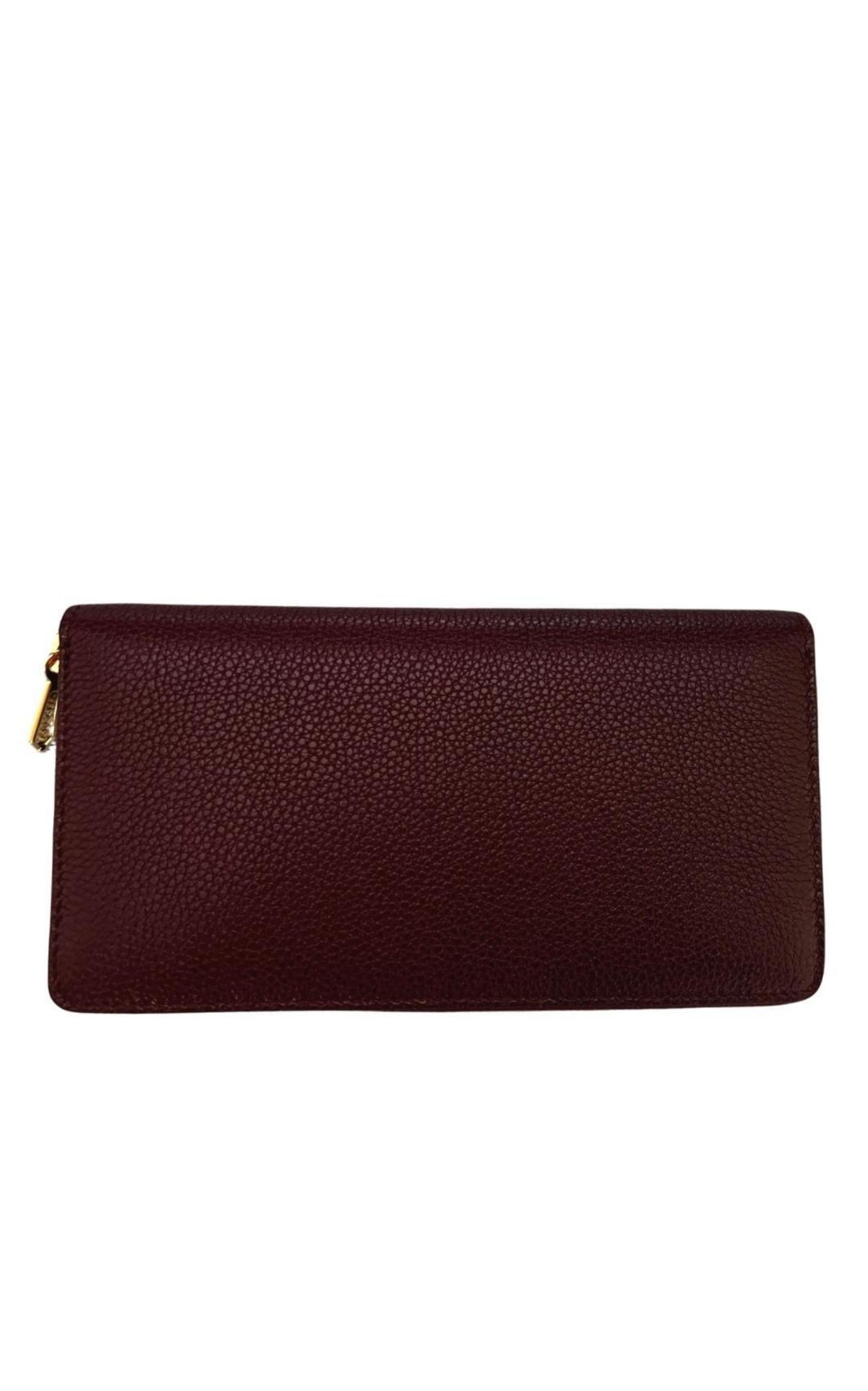 Zumi Burgundy Zip Around Wallet Gucci