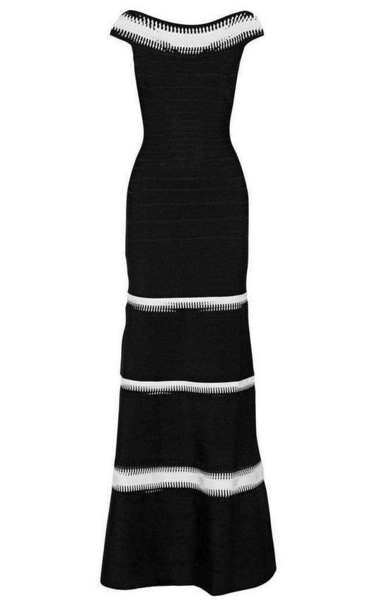 Mariana Lattice Trimmed Bandage Gown Herve Leger