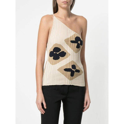 Rib Knit One Shoulder La Maille Caldu Top Jacquemus