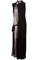 Black Metallic Maxi Dress Jean Paul Gaultier