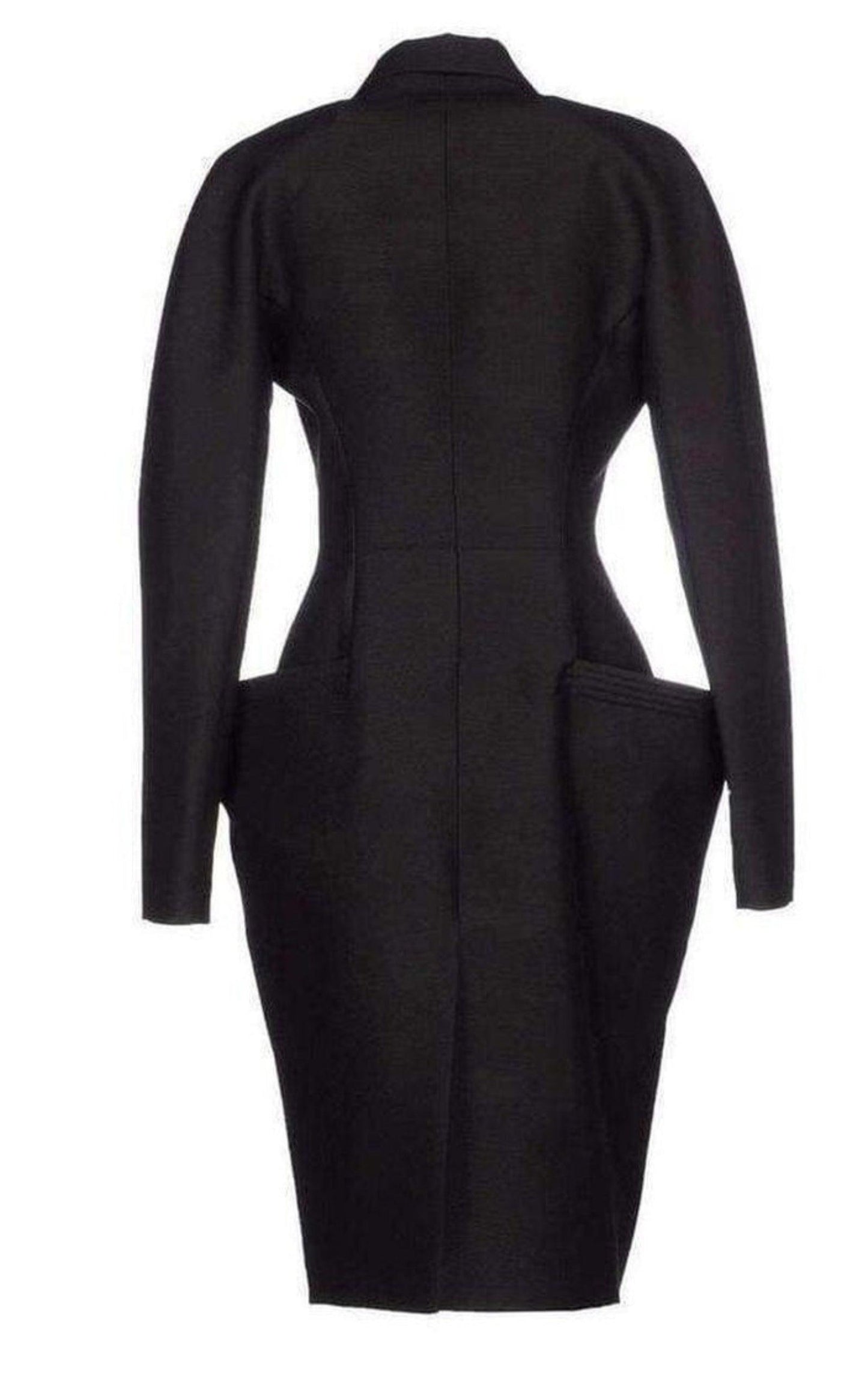 Jean Paul Gaultier Hourglass Style Black Trench Coat