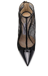 Kix 100 Fishnet Patent Leather Ankle Boots Jimmy Choo