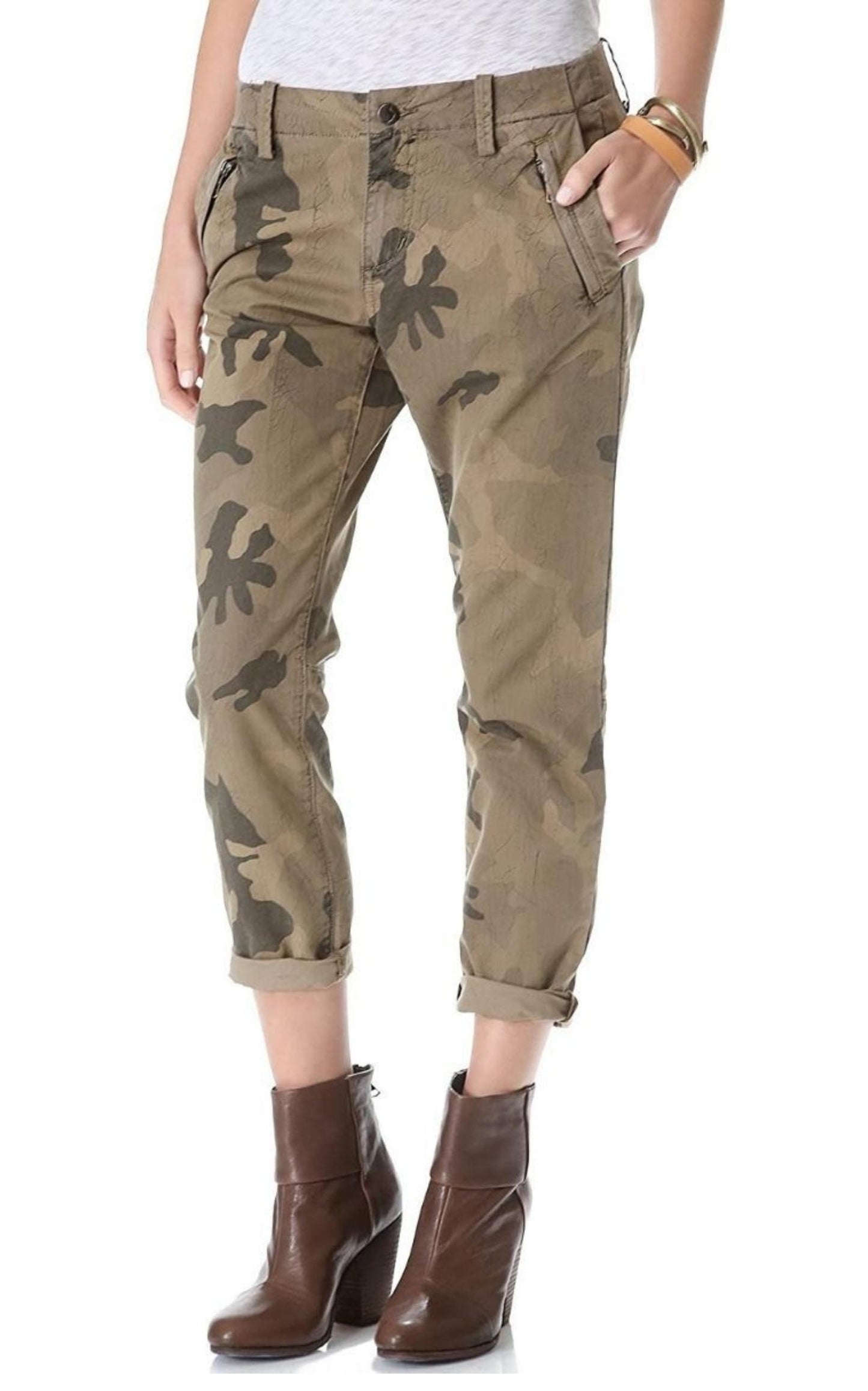 Camo Straight Leg Ankle Trousers Joe's