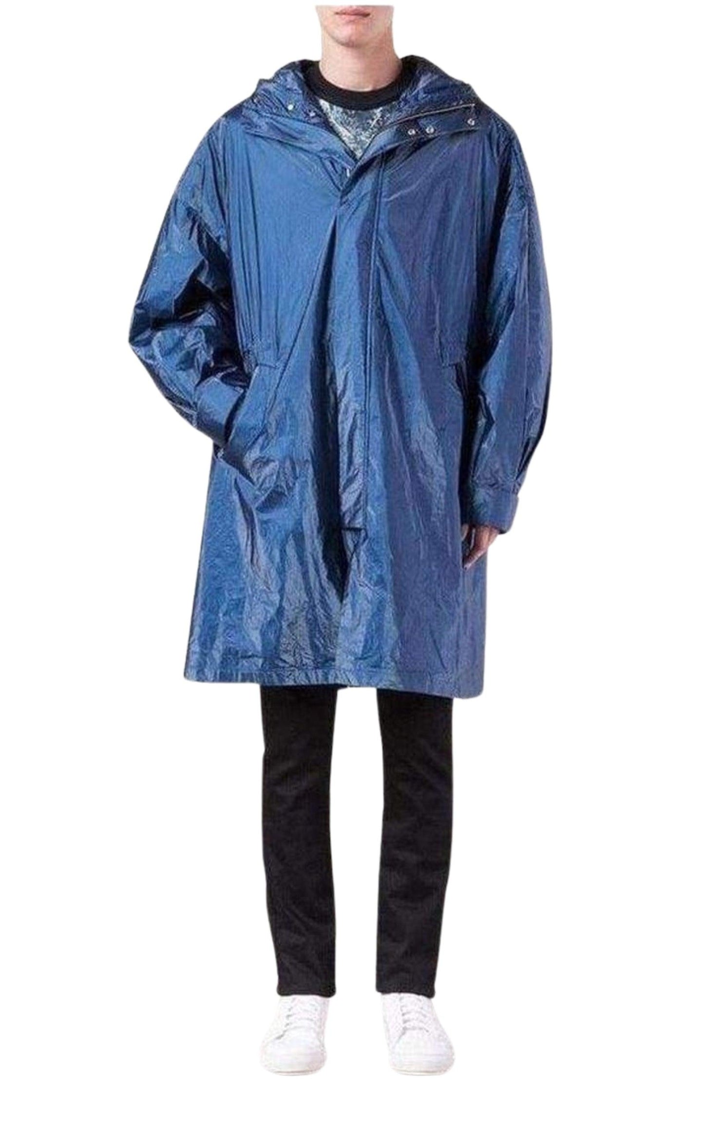 Juun J Blue Oversized Raincoat