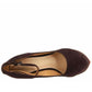 Brown Suede High Wedge Shoes L.A.M.B.