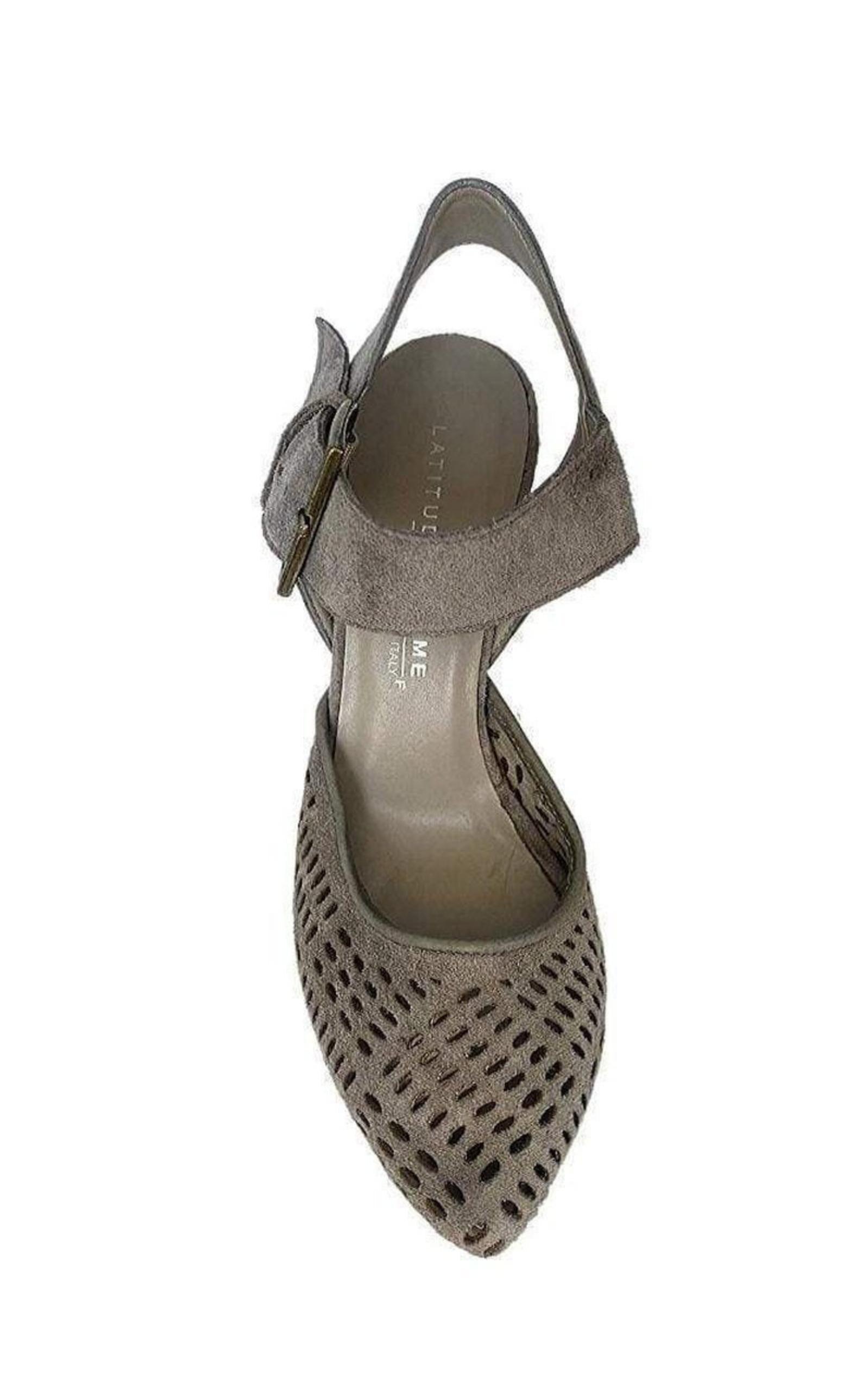 Latitude Femme Laser Cutout Leather Sandal Shoes