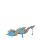 Blue Double Bow Square Toe Mules MACH & MACH