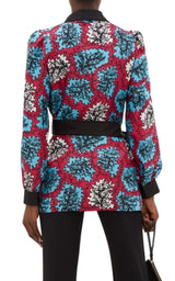 Darcy Coral Print Silk Jacket Mary Katrantzou