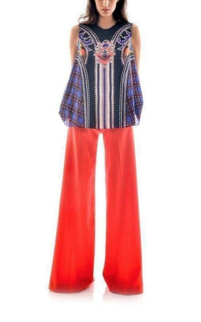 Red Sailor Wool Trousers Pants Mary Katrantzou