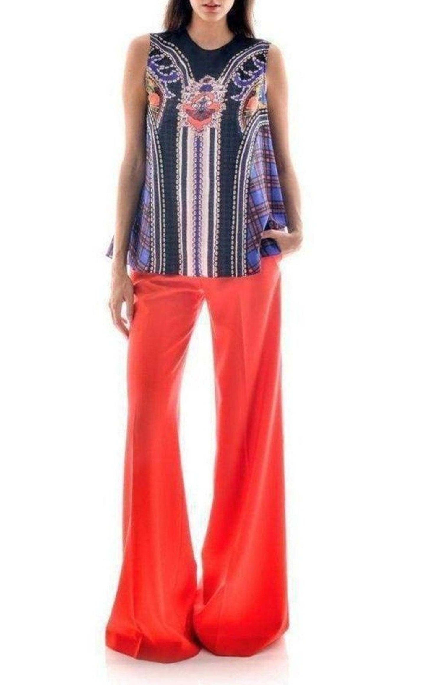 Red Sailor Wool Trousers Pants Mary Katrantzou