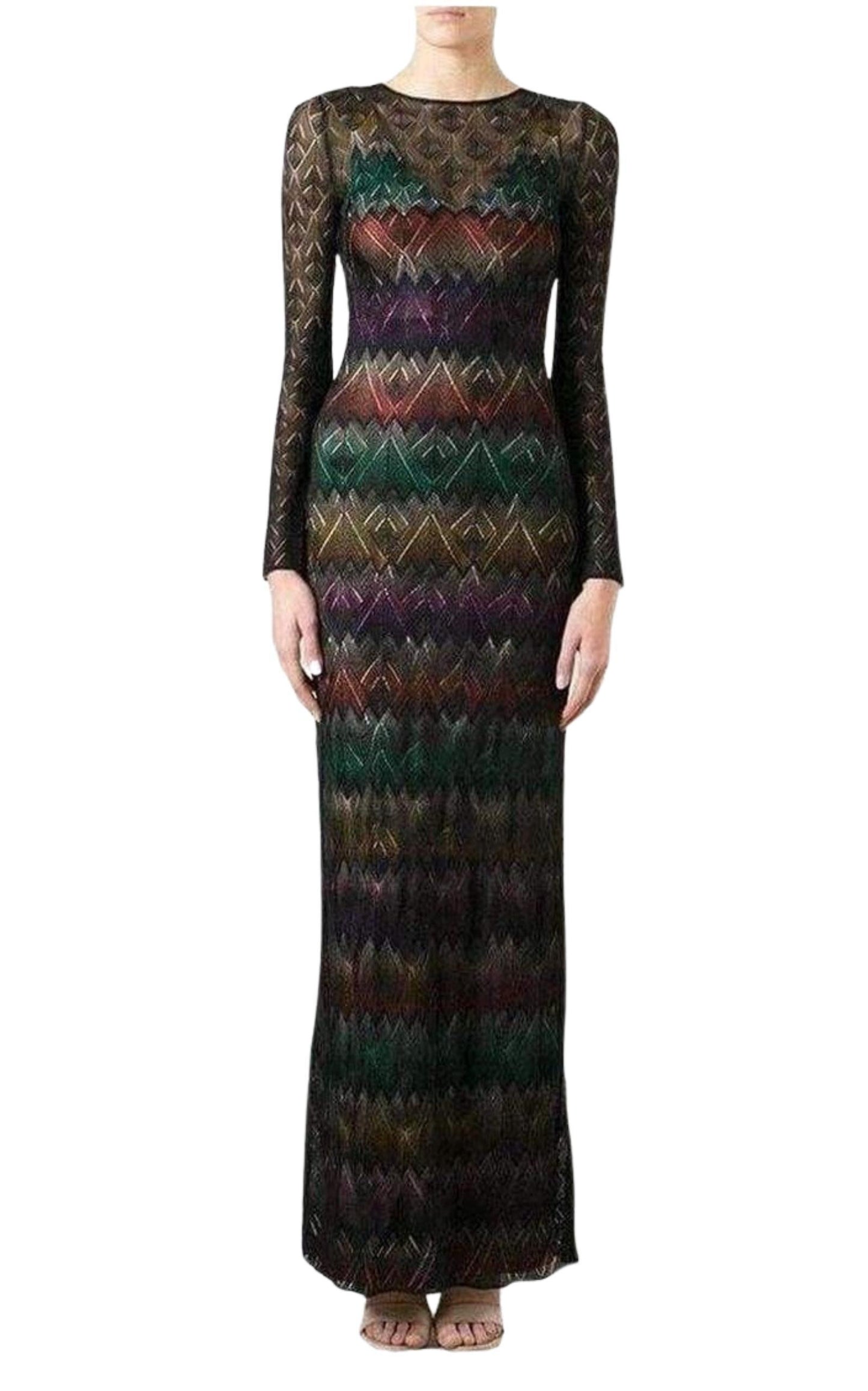 Zig Zag Crochet Sheer Dress Missoni