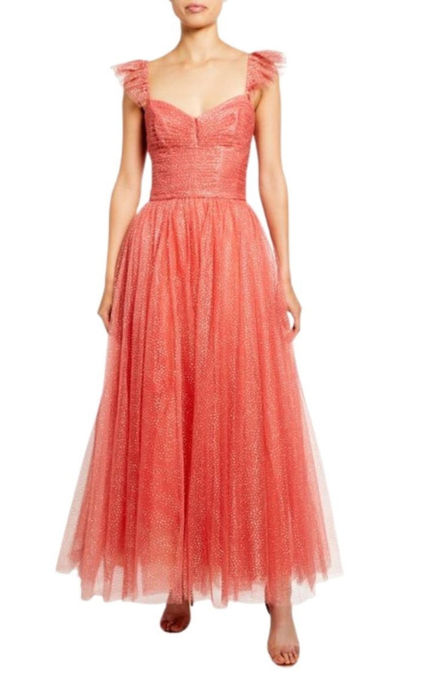 Glitter Tulle Cocktail Dress Monique Lhuillier