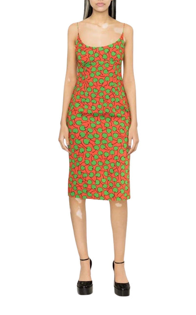 Graphic-print Midi Dress Moschino