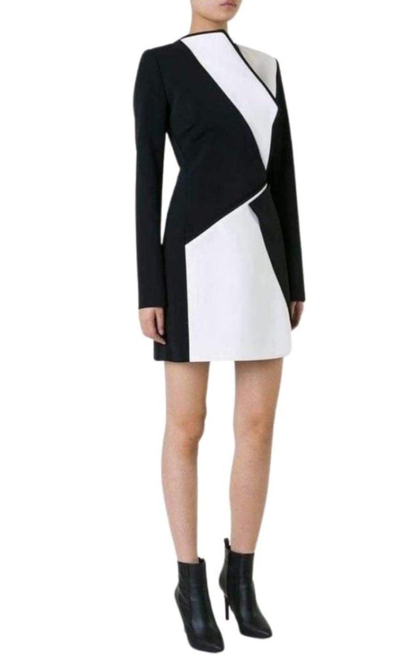 Bonded Monocrome Crepe Dress Mugler