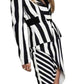 Striped Stretch Crepe Skirt Mugler