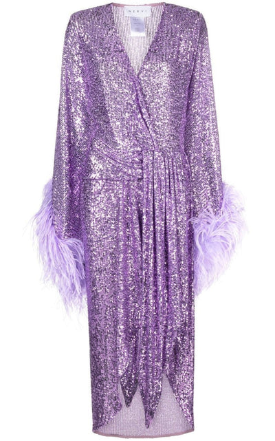 Feather Sequinned Dress NERVI