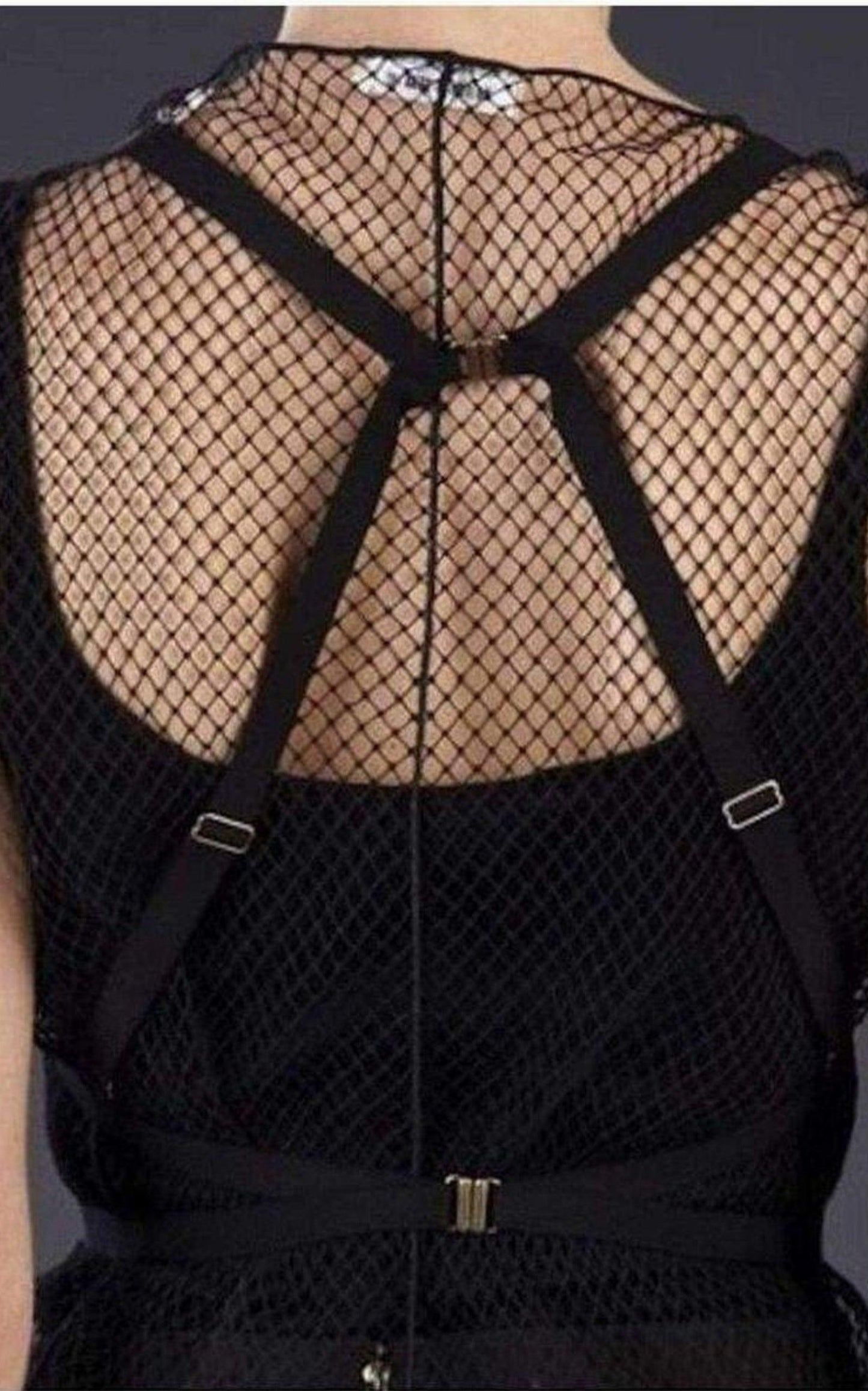 Fishnet Harness Tank Top Nina Ricci