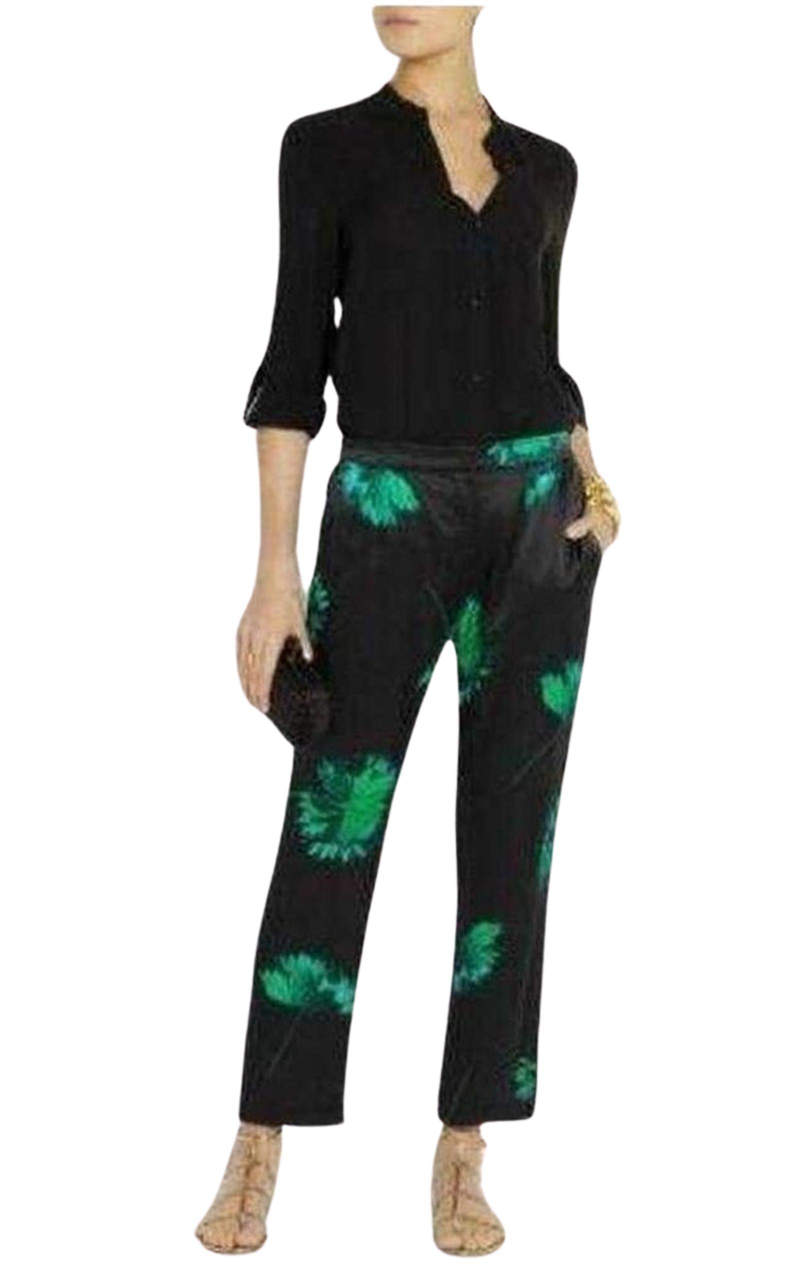 Floral Printed Silk Trousers Nina Ricci