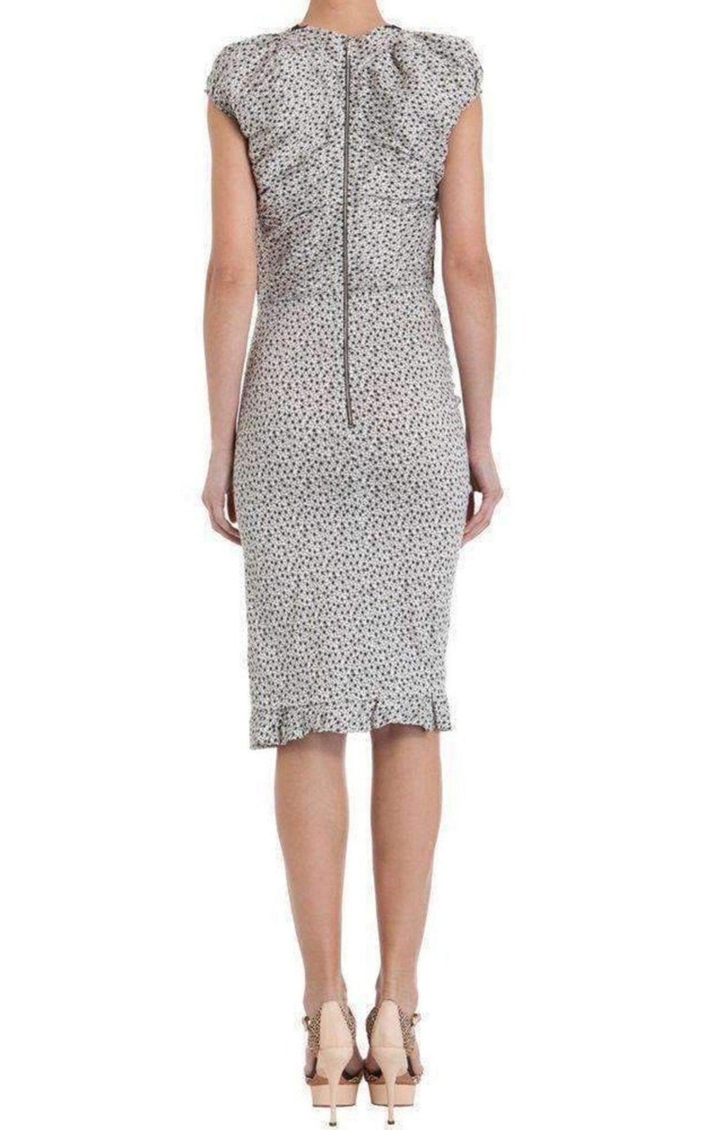 Linen Cap Sleeve Scoop Neckline Sheath Dress Nina Ricci