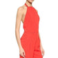 Red Open Back Sleeveless Silk Jumpsuit Nina Ricci