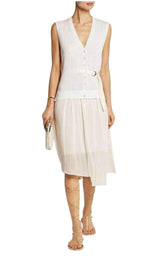 White Wool & Silk Dress Nina Ricci