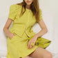 Yellow Tweed Mini Skirt Nina Ricci