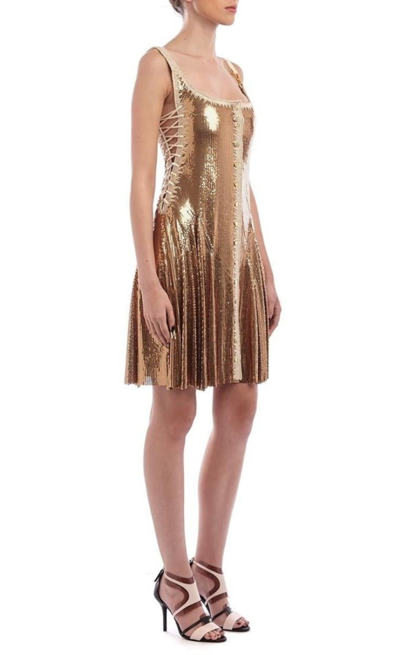 Paco Rabanne Gold Chainmail Dress