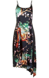 Printed Asymmetric Dress Paco Rabanne