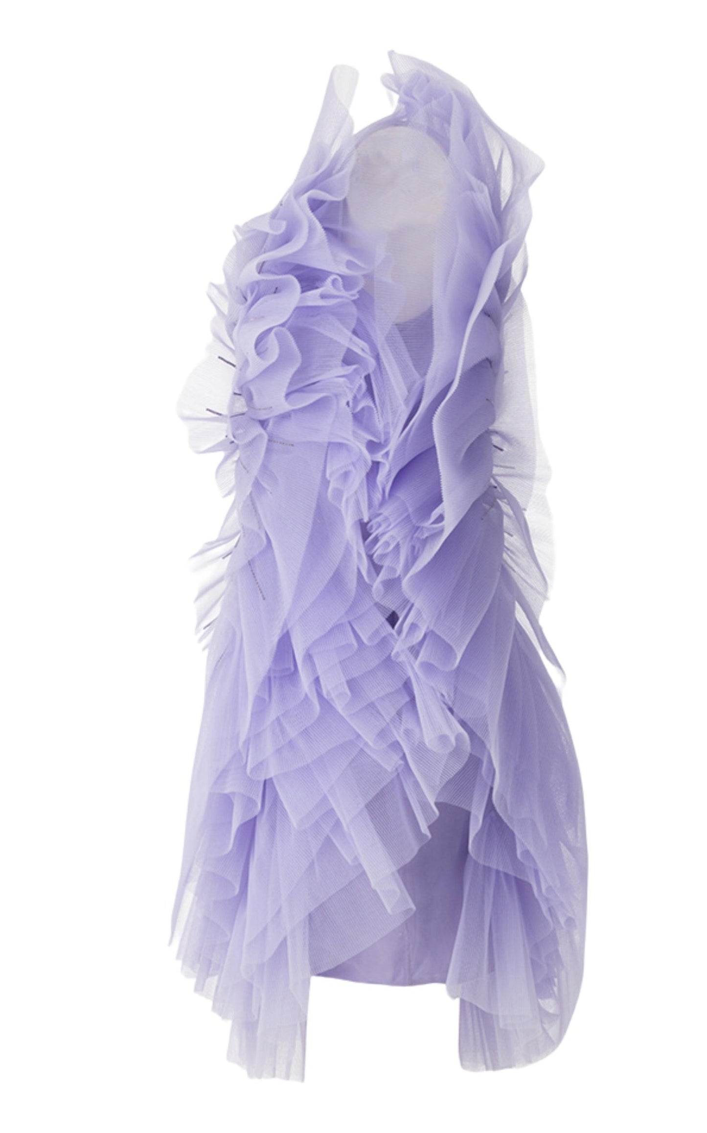 Pamella Roland Pleated Tulle Mini Dress - Runway Catalog