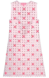 Light Pink Laser Cut Short Dress Paskal