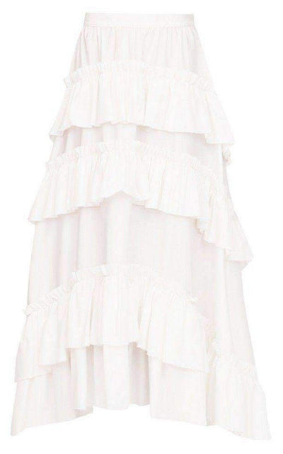 White Maxi Frill Skirt Philosophy Di Lorenzo Serafini