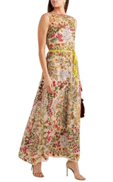 Embroidered Tulle Maxi Dress Red Valentino