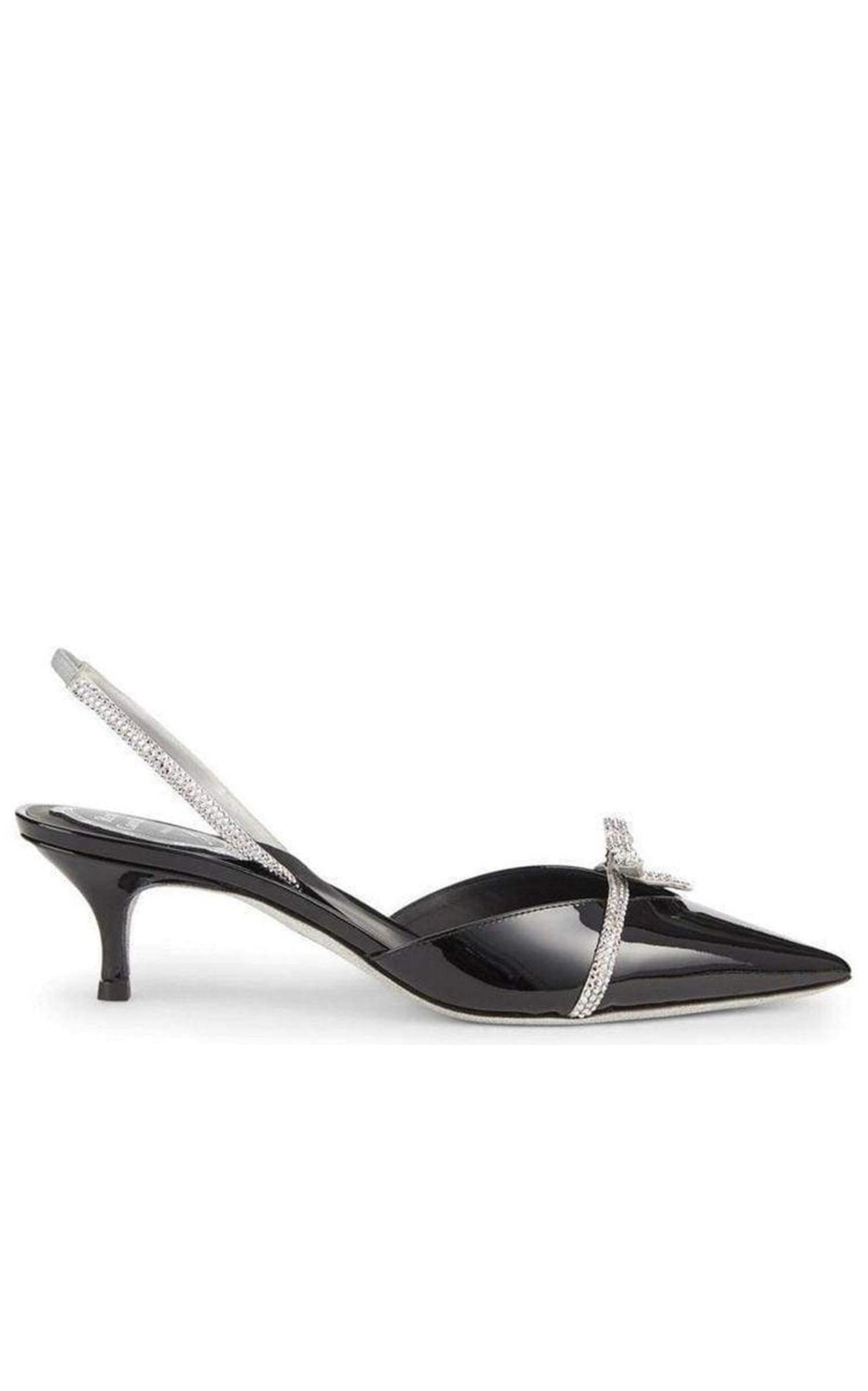 Fiocchina Patent Leather Slingback Pumps Rene Caovilla