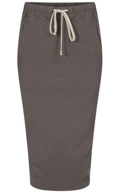 Cotton Pillar Grey Skirt Rick Owens